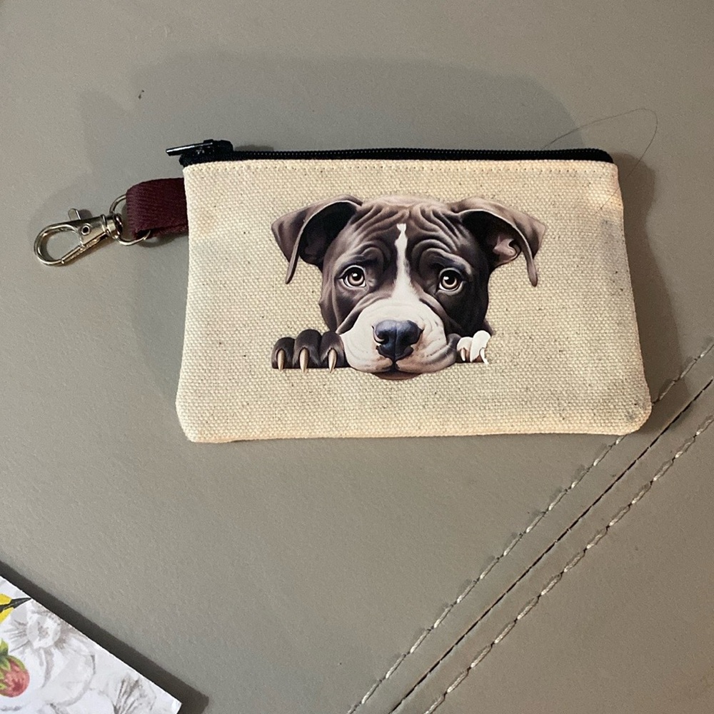 zippered  Coin accessory Pouch with Dog pick one - Picture 6 of 13